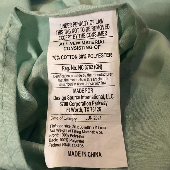 Design Source Two King Pillow Shams Floral Used Quilted Front 20” x 36” - Picture 13 of 16